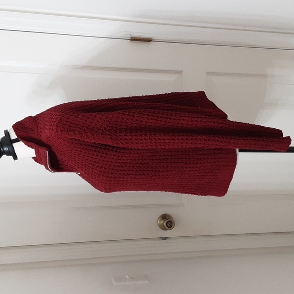 No Boundaries Size Juniors XXL (19) Burgundy 1/4 Pullover Sweater, Exc Used Cond - Picture 3 of 11